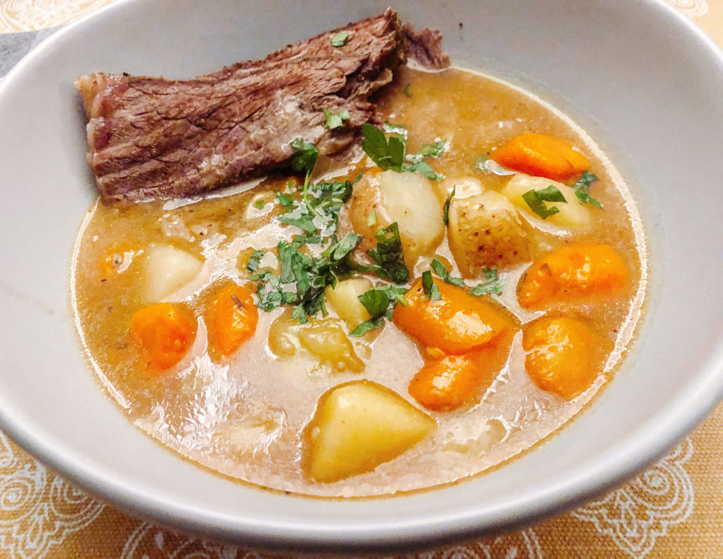 Pressure Cooker Hearty Beef Vegetable Soup - I Feel Like Cooking