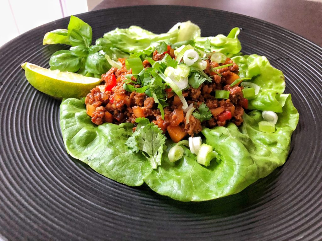 Asian Lettuce Wraps with Turkey - I Feel Like Cooking